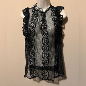 Black Lace Top melograno